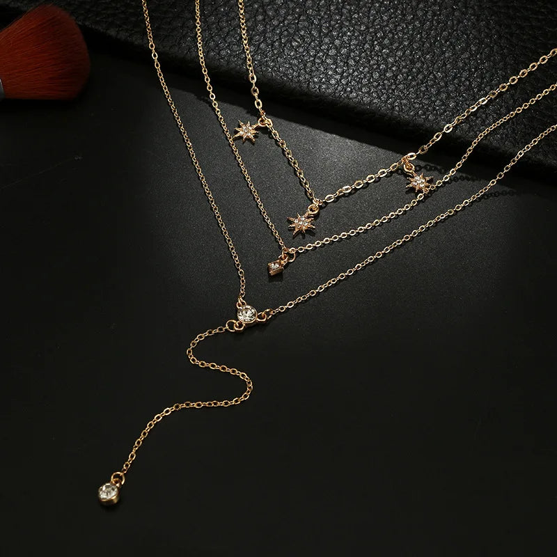 Collier rond à trois couches en argent Sterling 925, chaîne O Simple, pendentif d'amour, cadeau de fête pour femmes, bijoux fins exquis, nouvelle collection