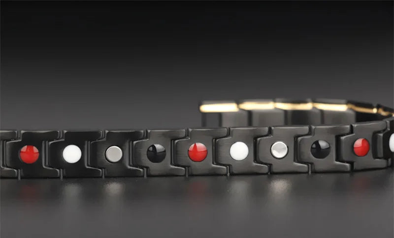 Offre spéciale de luxe mode santé énergie Bracelet hommes en acier inoxydable Bio magnétique Anti-fatigue Anti-rayonnement Bracelets bijoux