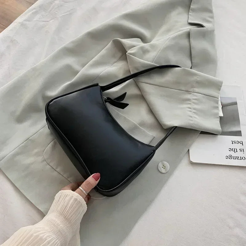 Nouveaux sacs à main de mode pour femmes rétro couleur unie en cuir PU épaule sous les bras sac décontracté femmes Hobos sacs à main sac à main femme