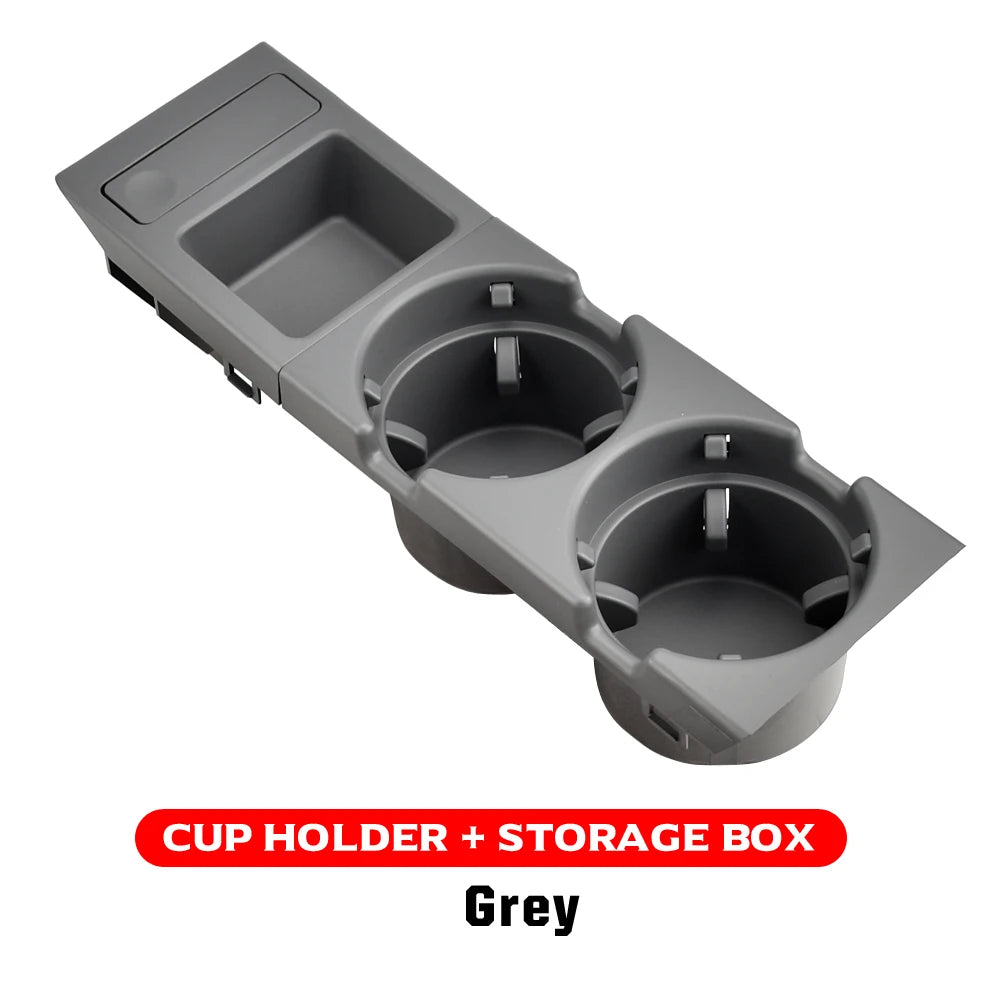 Nouveau Double trou style de voiture Console centrale avant boîte de rangement pièce de monnaie + porte-gobelet pour BMW E46 série 1999-2006 51168217953