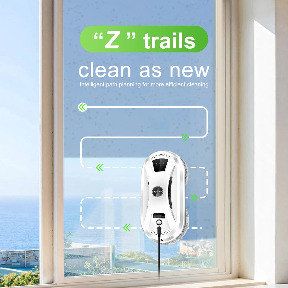 PuRuiKai Robot aspirateur Ultra mince nettoyage de vitres robot fenêtre électrique verre limpiacristales télécommande pour la maison