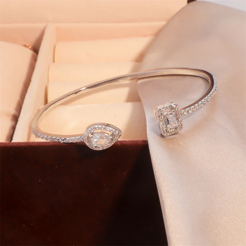 Bracelets de manchette en or géométrique pour femmes, bijoux de fête INS, mode cubique, contre-indiqué, luxe, documents