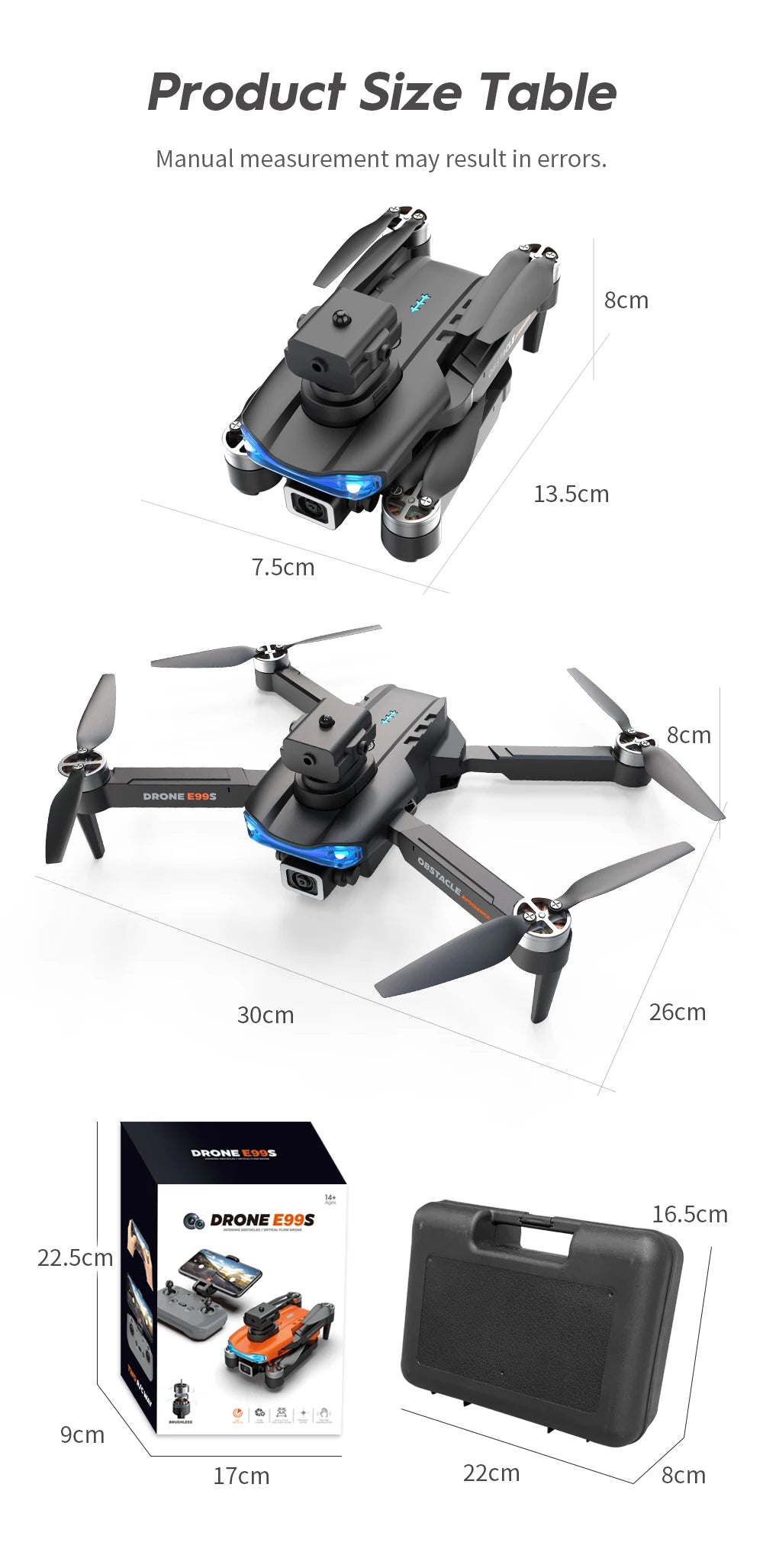 Drone professionnel E99Pro avec caméra pour touristes, 4K, WIFI, flux optique, fpv, évitement d'obstacles, photographie aérienne, quadrirotor