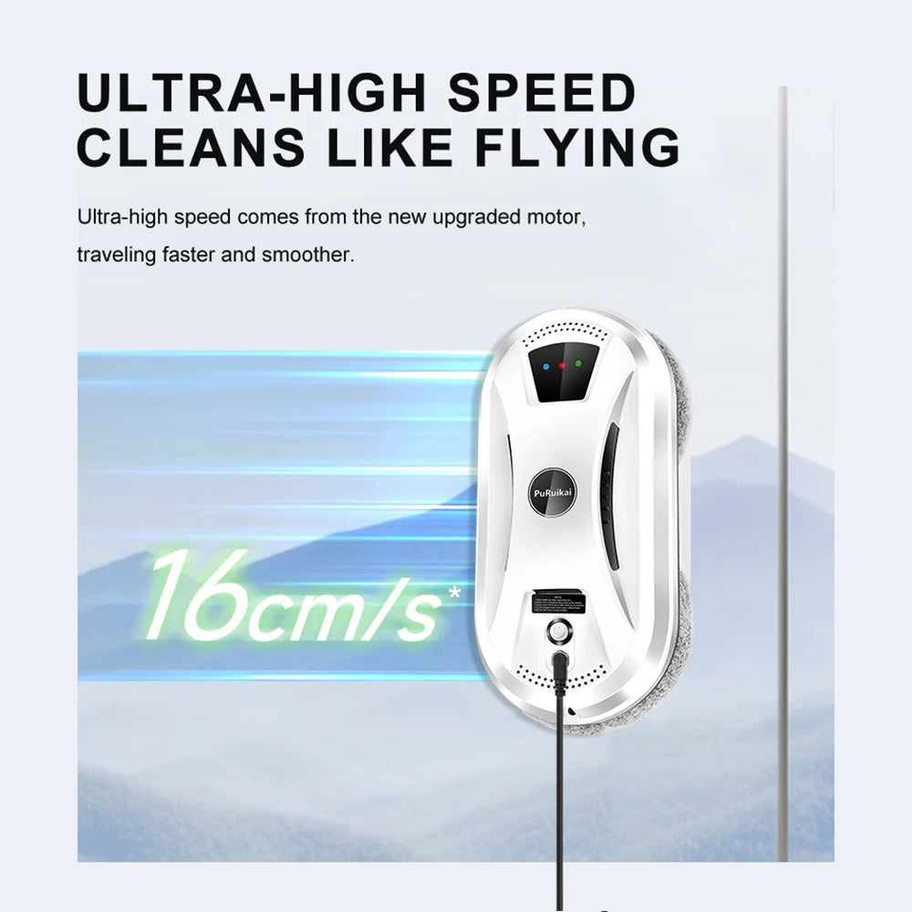 PuRuiKai Robot aspirateur Ultra mince nettoyage de vitres robot fenêtre électrique verre limpiacristales télécommande pour la maison