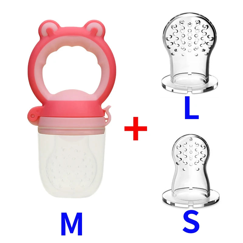 3 en 1 sac nouveau-né bébé aliments frais mangeoire Silicone anneau de dentition jouet mangeoire à fruits sucette formation manger fruits meulage bâton mignon
