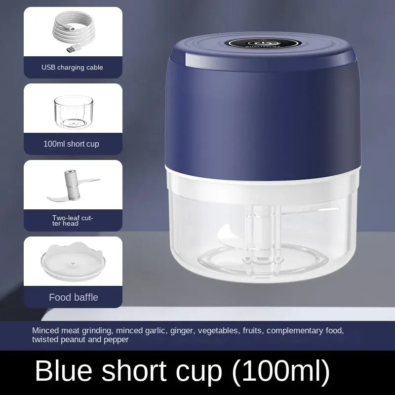 Mini hachoir à viande électrique, hachoir USB, outil de cuisine robuste et durable pour concassage, vidéo, 1995