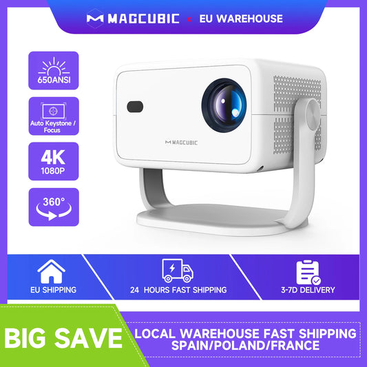Magcubic – projecteur natif 1080P 650ANSI 4K Android11 L018, avec Correction automatique du Keystone, mise au point, Wifi6 BT5.2, film Portable pour l'extérieur