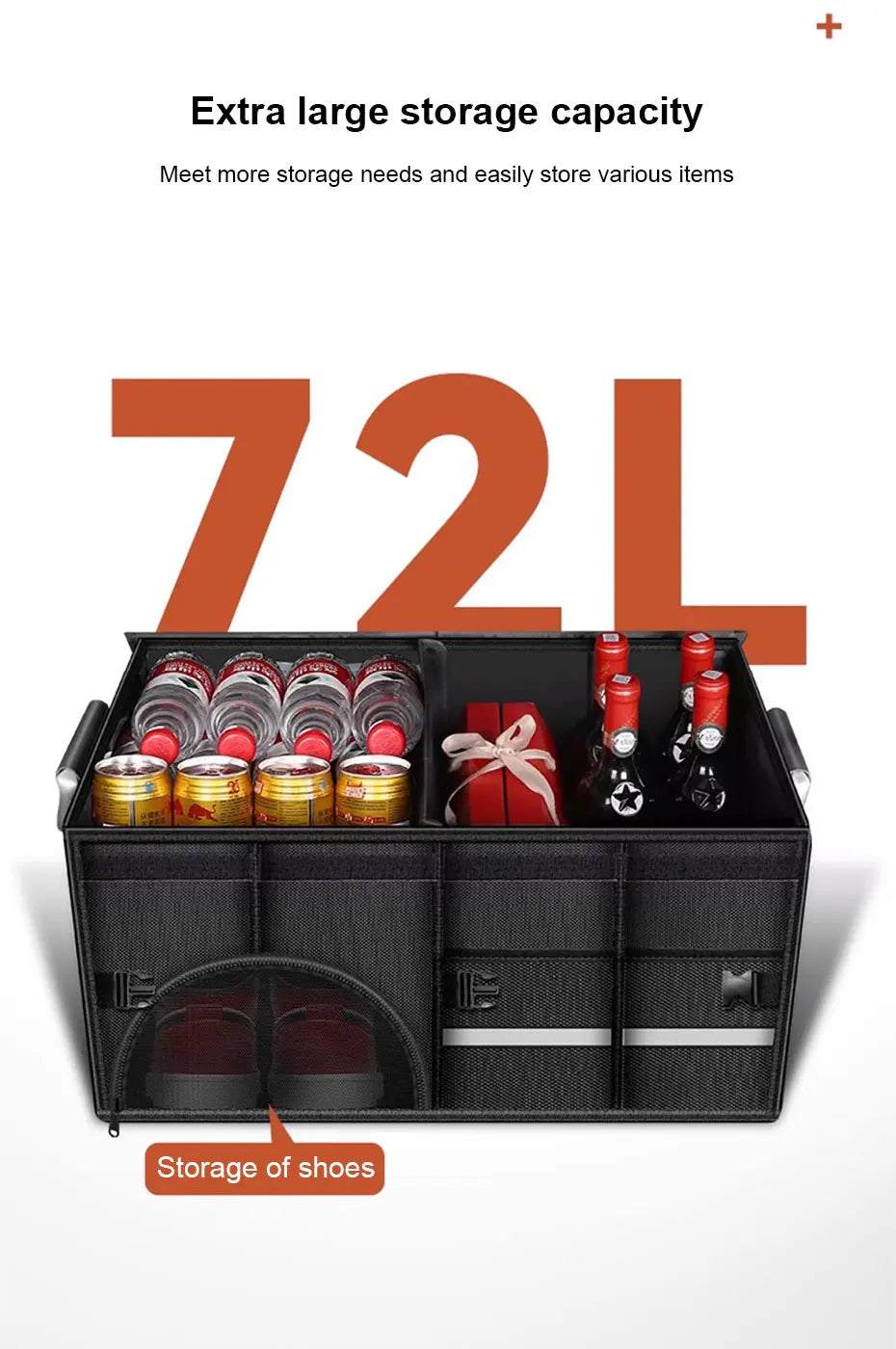 SEAMETAL-Coffre de Rangement Pliable, Étanche, Calandre Oxford, 110L, Grande Capacité, Évaluation de Voiture, Camping, Pêche, Facile à Transporter