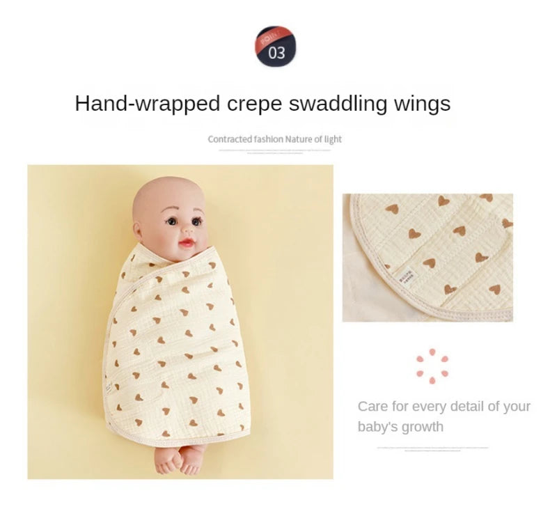 Couverture d'emmaillotage pour bébé de 0 à 6 mois, sangle pour protéger le ventre, couverture de couchage pour nouveau-né, style fin pour l'été