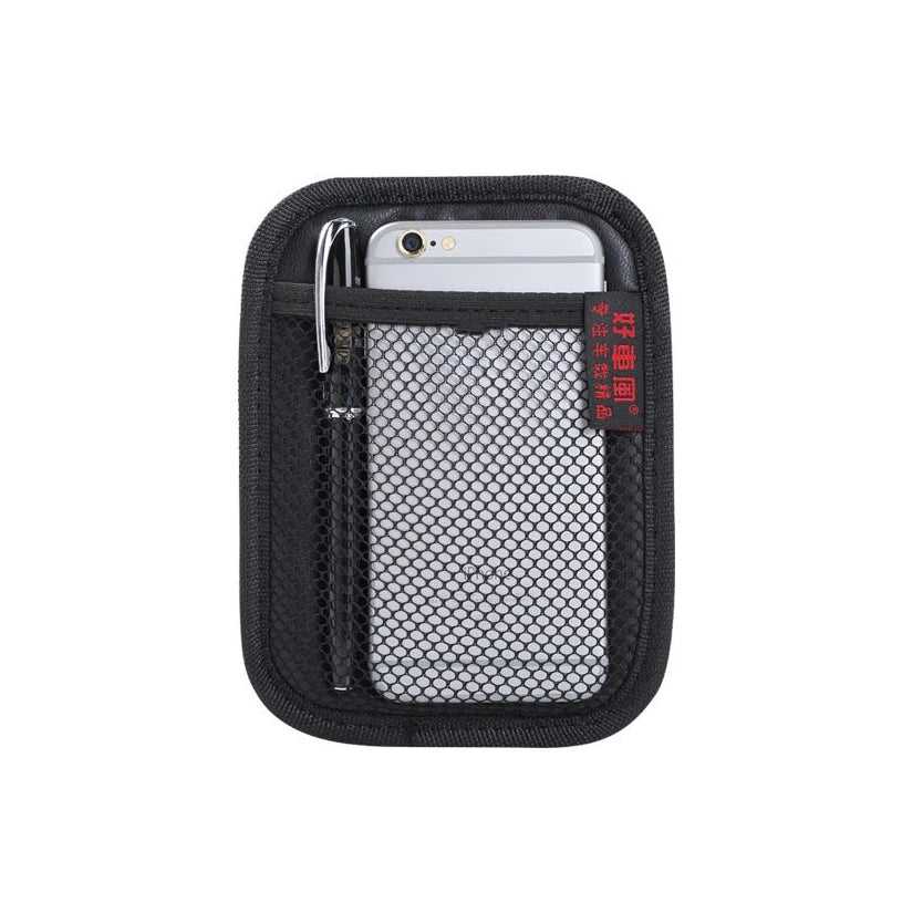 Sac en maille de cuir pour voiture, filet de rangement en tissu Oxford, organisateur d'intérieur de voiture, téléphones, pièces de monnaie, clés, rangement, outils de rangement automobile