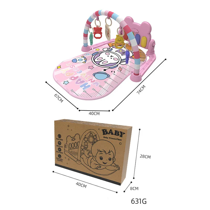 Support de Fitness pour bébé, jeu de musique, jouets d'activité de gymnastique, couverture rampante pour Piano pour nouveau-né, tapis de jeu à pédales, éducation précoce, cadeaux de 0 à 36 mois