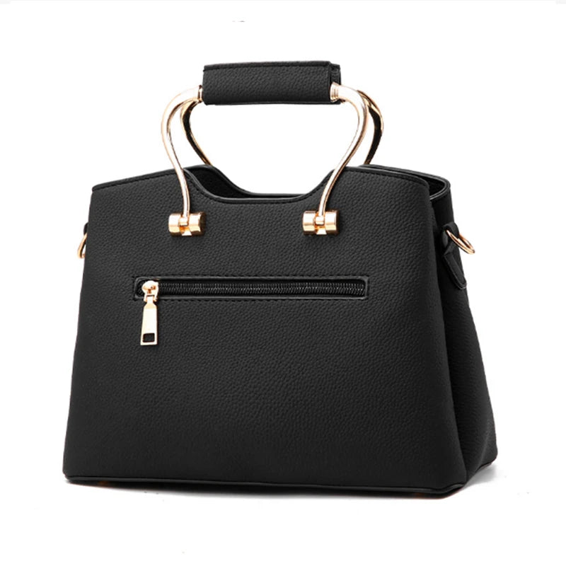 Sacs à poignée de luxe pour femmes, sac à bandoulière pendentif en cuir PU, sacoche de grande capacité, sacs pour maman d'âge moyen, fourre-tout