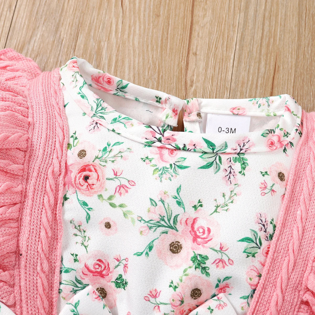Barboteuse florale à manches longues pour nouveau-né, combinaison de batterie avec nœud, bande de sauna, bébé fille, bébé, 0 à 18 mois, printemps et automne
