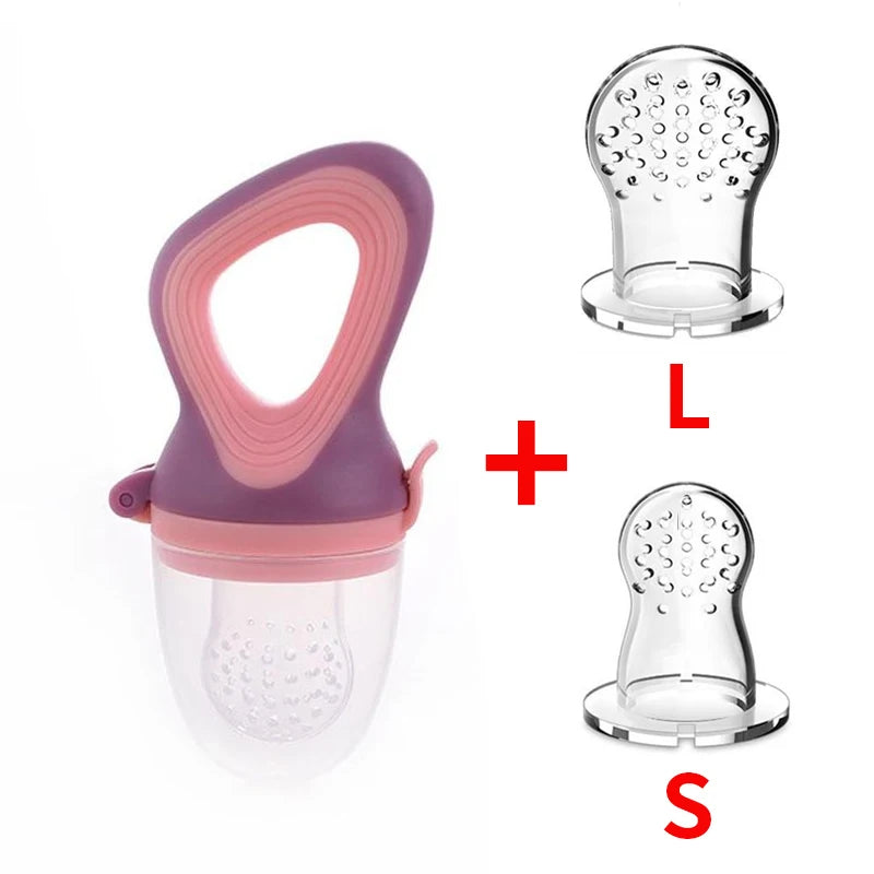 3 en 1 sac nouveau-né bébé aliments frais mangeoire Silicone anneau de dentition jouet mangeoire à fruits sucette formation manger fruits meulage bâton mignon