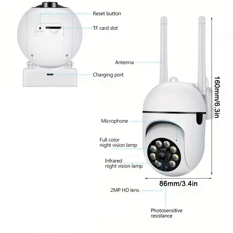 A7 1080P caméra de sécurité WIFI caméra extérieure PTZ vitesse sans fil caméra IP CCTV 4X Zoom numérique Audio réseau Surveillance CAM
