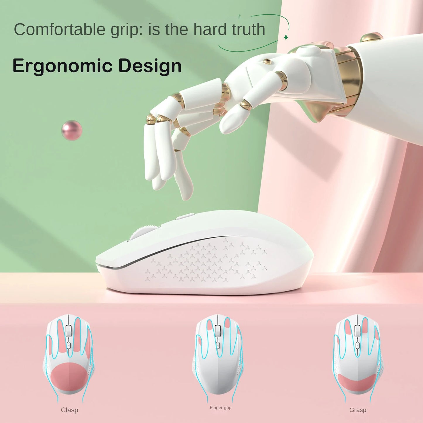 Souris sans fil Bluetooth 5.2, 2.4 ghz, double Mode, silencieuse, Rechargeable, pour jeu, 1600DPI, pour ordinateur portable, Win Mac OS