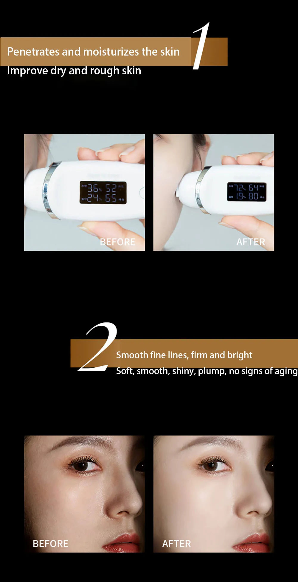 Crème pour le visage en feuille d'or aux algues, 50g, hydratante, raffermissante, contrôle de l'huile de la peau, crème de jour raffermissante, réparation des cellules endommagées