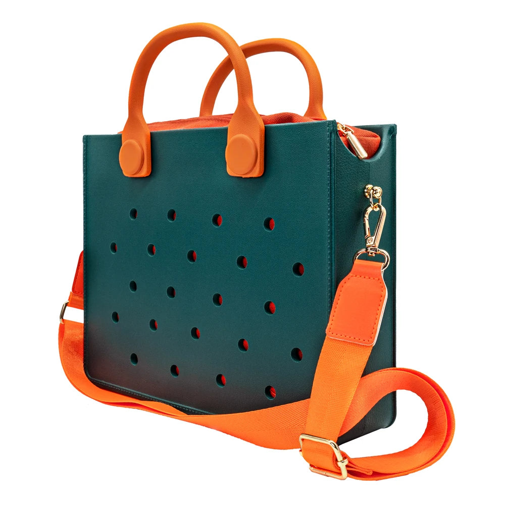 EVA grand sac à bandoulière en cuir sac à main fourre-tout sac de rangement pour femmes décontracté sac de plage étanche trou ajustement charme sac de rangement de mode