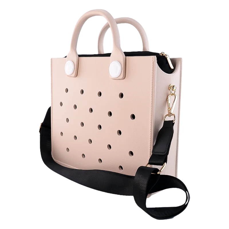 EVA grand sac à bandoulière en cuir sac à main fourre-tout sac de rangement pour femmes décontracté sac de plage étanche trou ajustement charme sac de rangement de mode