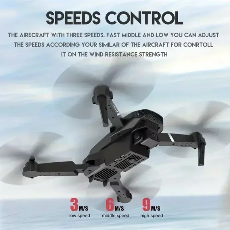 2025 E88 professionnel grand Angle RC Dron HD 4K Mode caméra pliable hélicoptère avion quadrirotor Drone enfant cadeau jouets 
