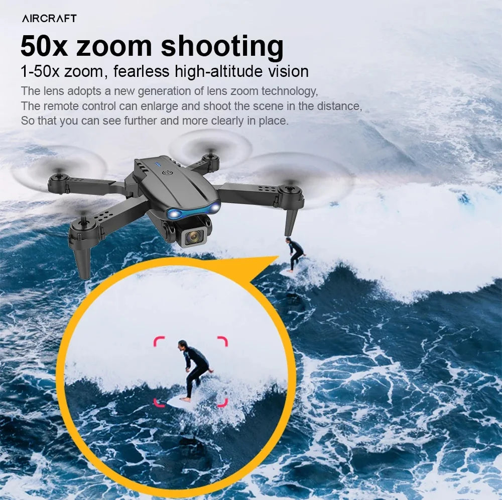 Drone professionnel E99Pro avec caméra pour touristes, 4K, WIFI, flux optique, fpv, évitement d'obstacles, photographie aérienne, quadrirotor