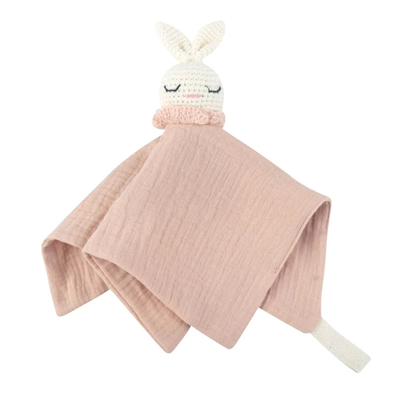 Bébé bébé apaiser serviette réconfortante Crochet lapin rot tissu sommeil apaisant poupée jouet pacifier sucette bavoir pour les