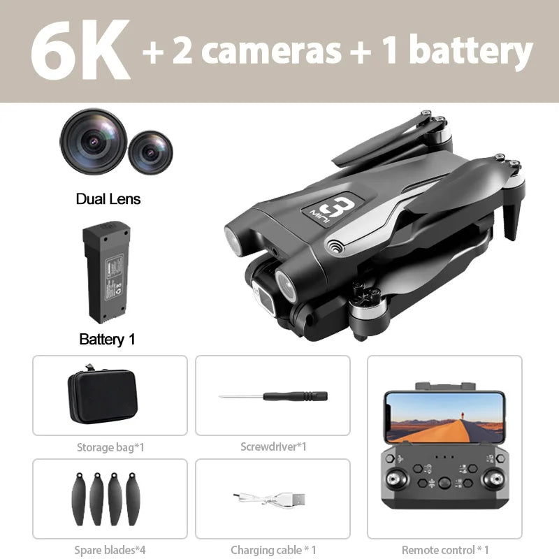 Xiaomi-Drone ATA JIA Z908 Pro /MAX 8K ESC 4K, professionnel, localisation de flux optique, évitement d'obstacles à 3 côtés, jouets quadricoptères