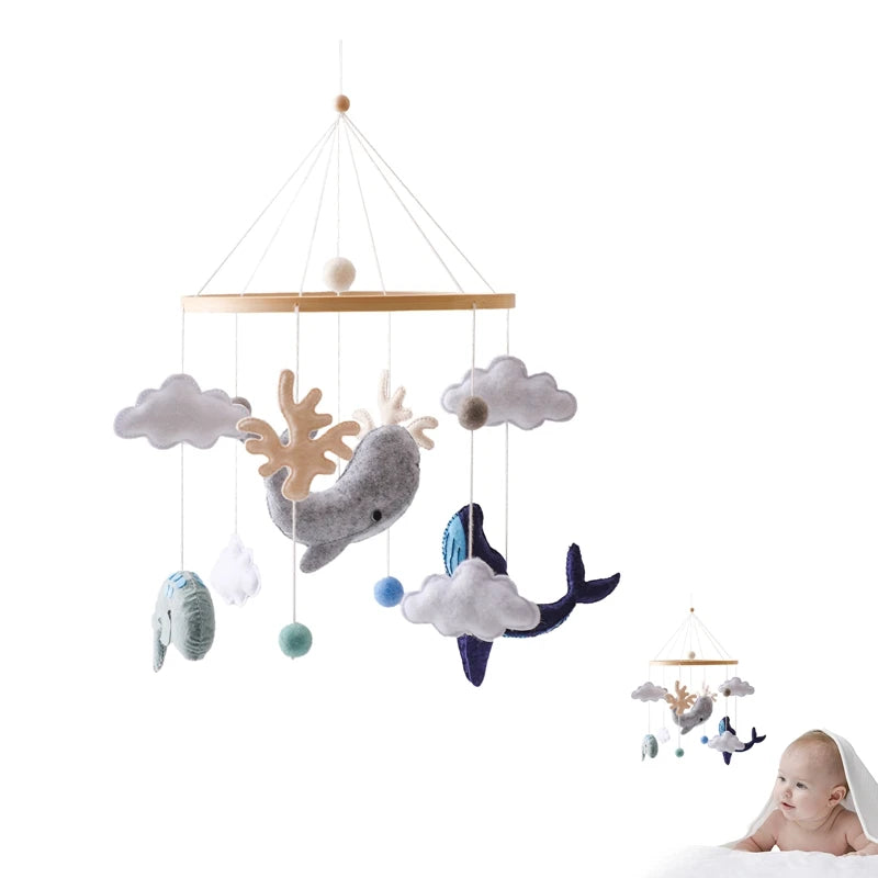 Berceau de bébé lit Mobile cloche hochet jouets en bois Crochet étoiles pendentif lit cloche jouets nouveau-né confort berceau support suspendus jouets cadeaux