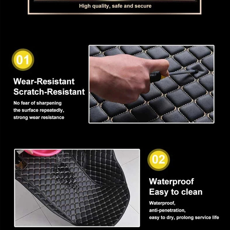 Tapis de sol de voiture en cuir de luxe personnalisé pour Renault Clio 4 2013 2014 2015 2016, ensemble complet d'accessoires imperméables pour femmes
