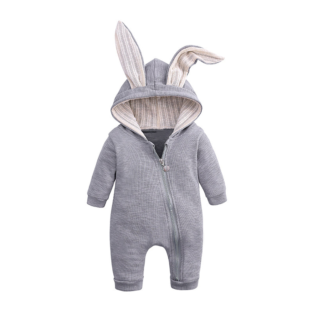 Melario garçons vêtements à manches longues bébé enfants grandes oreilles lapin body fille bébé à capuche fermeture éclair Creeper barboteuse