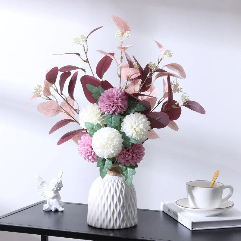 Vase à fleurs en plastique, Vase en fausse céramique pour la décoration de la maison, arrangements floraux, décoration de la maison, Vase à fleurs, centre commercial, décoration de Table