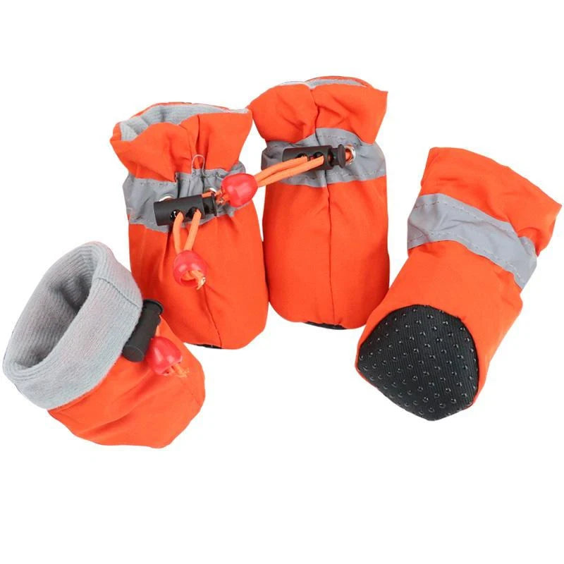 Chaussures antidérapantes pour chiot, 4 pièces, imperméables, pour animaux de compagnie, bottes de neige, de pluie, pour chien, chiot, chat, Chihuahua, soins des pattes, hiver