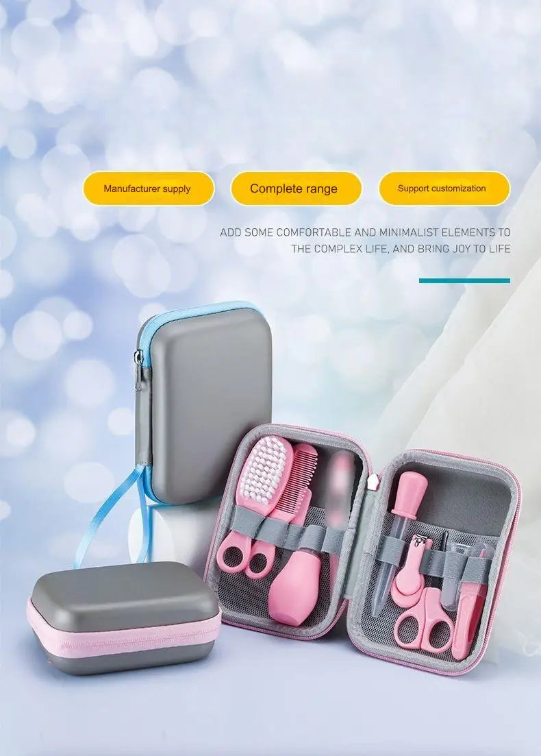8 pièces/ensemble peigne nez inhalateur EVA paquet ensemble de soins Coisas Para Bebê 13 pièces mignon nouveau-né bébé multifonctionnel bébé coupe-ongles 8