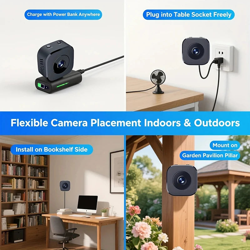 Xiaomi Mini caméra de sécurité Pro 4K FullHD WiFi Surveillance avec Audio bidirectionnel détection de mouvement infrarouge Vision nocturne caméra de sécurité