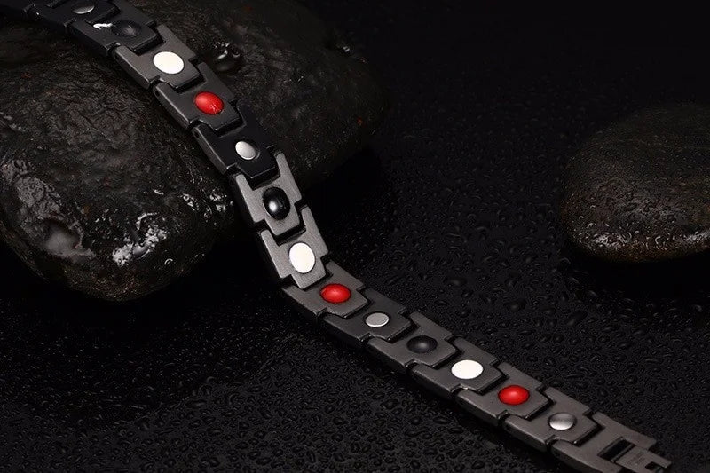 Offre spéciale de luxe mode santé énergie Bracelet hommes en acier inoxydable Bio magnétique Anti-fatigue Anti-rayonnement Bracelets bijoux