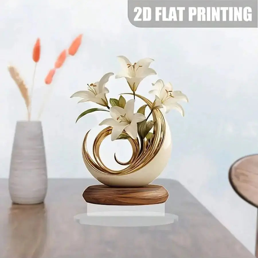 Décoration florale de Table, Plaque de bureau, adaptée à la décoration du salon, de la chambre à coucher, d'étude et du bureau, 1 pièce