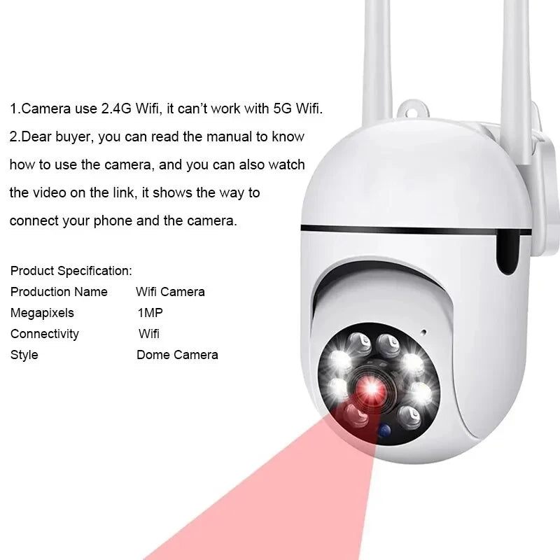 A7 1080P caméra de sécurité WIFI caméra extérieure PTZ vitesse sans fil caméra IP CCTV 4X Zoom numérique Audio réseau Surveillance CAM