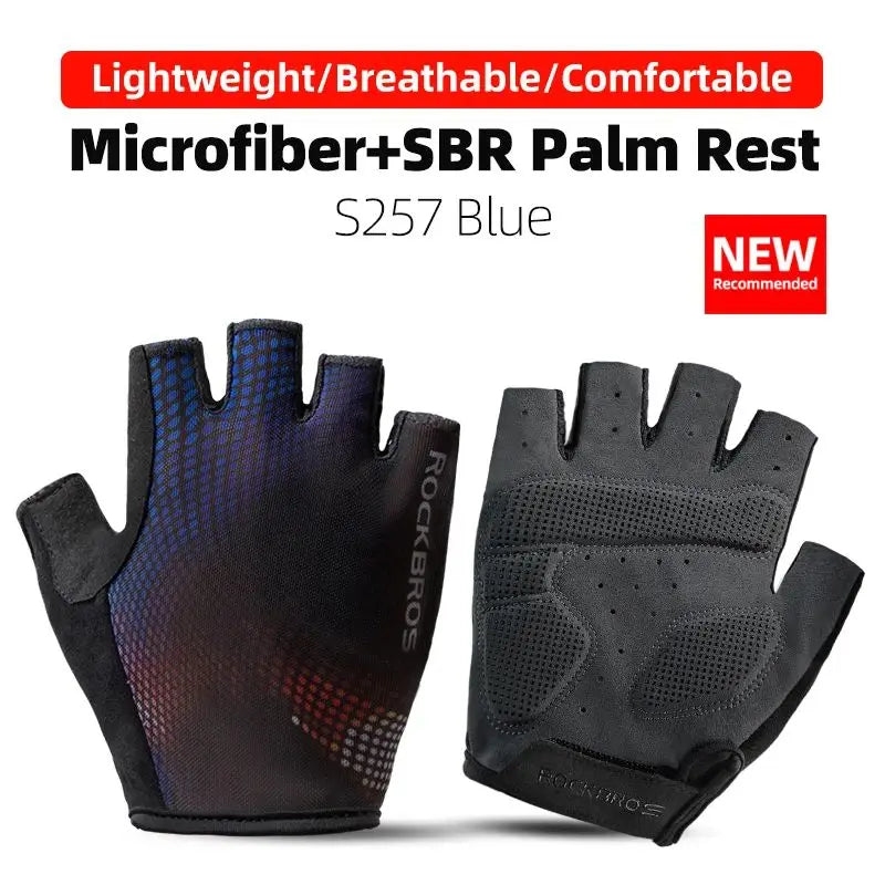 ROCKBROS gants de cyclisme demi-doigt antichoc résistant à l'usure respirant vtt route vélo gants hommes femmes sport vélo équipement