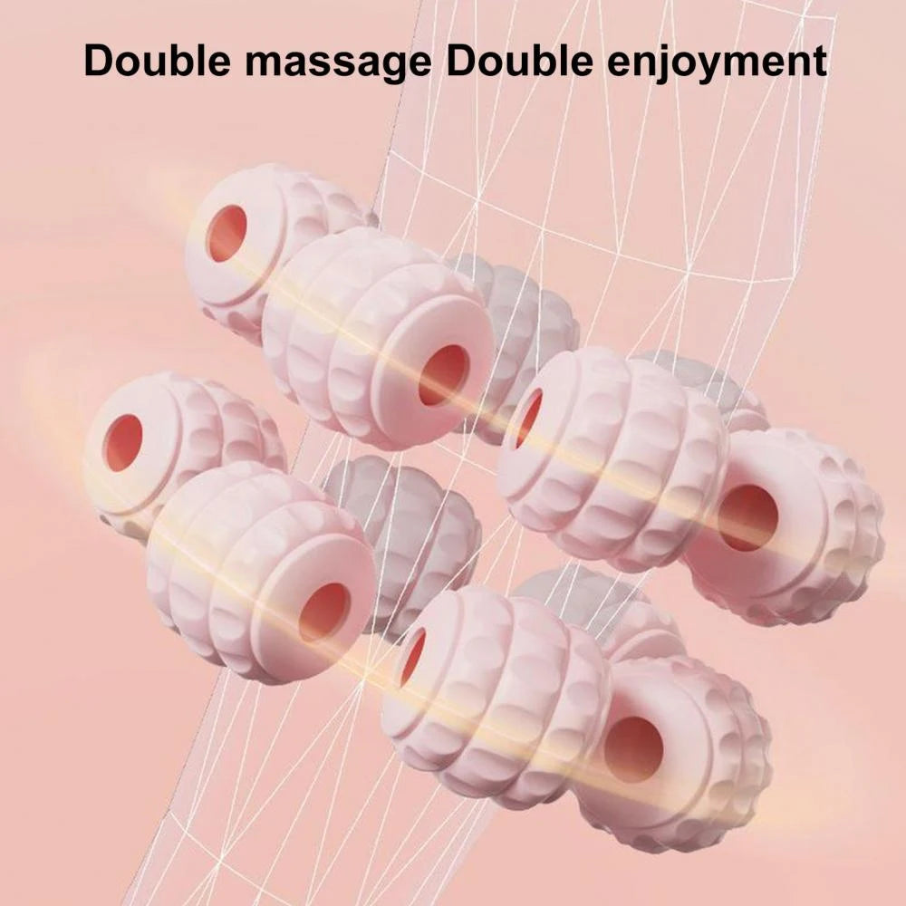 Masseur de jambes multifonctionnel à 12 roues, rouleau de Massage à couverture complète pour bras, taille, Relaxation musculaire des jambes, Machine de Massage manuelle