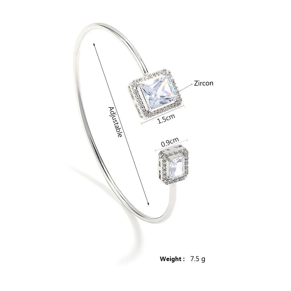 Bracelets de manchette en or géométrique pour femmes, bijoux de fête INS, mode cubique, contre-indiqué, luxe, documents