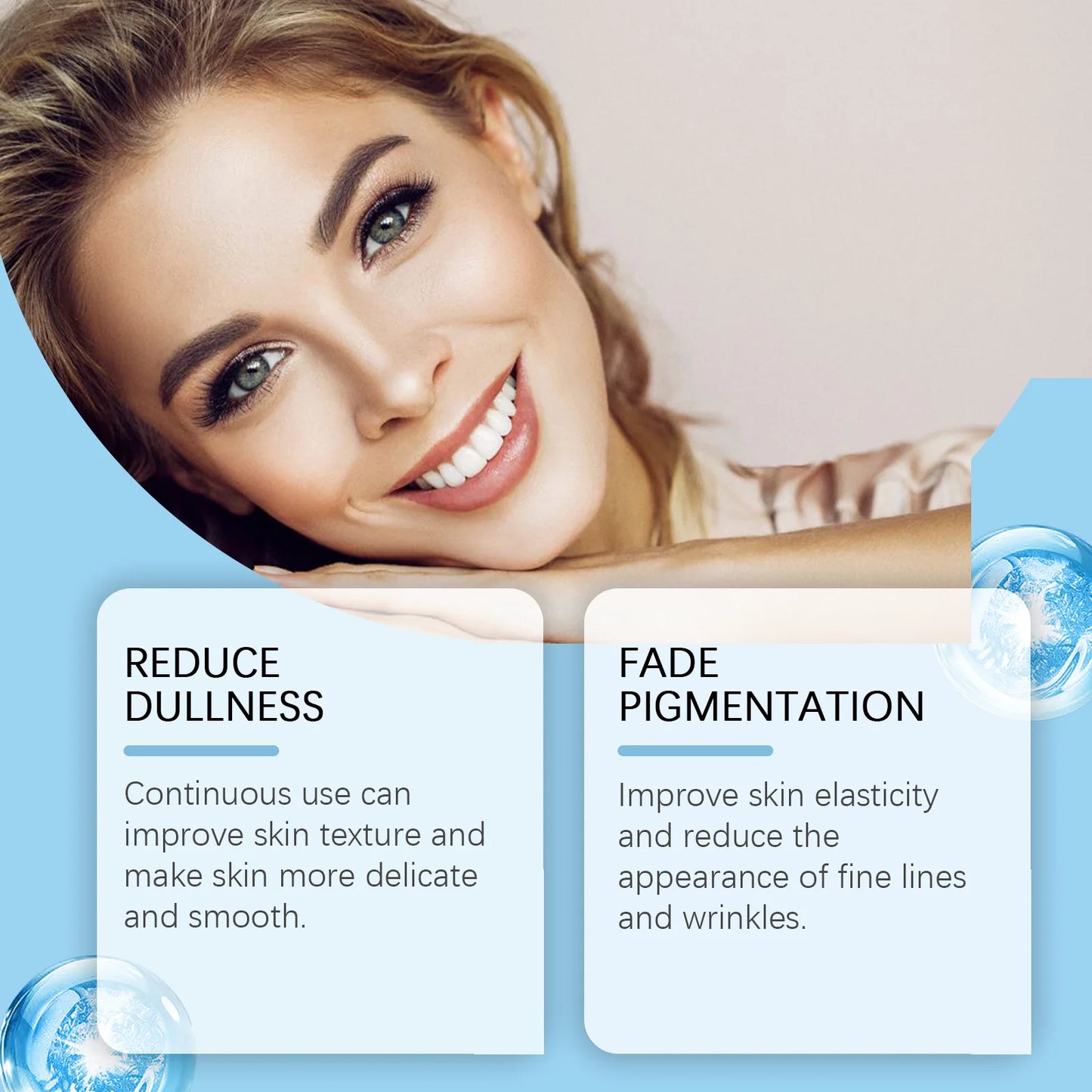 Sérum Peptide de cuivre bleu, Anti-rides, rétrécit les Pores, soins pour la peau, rajeunissement, acide hyaluronique, éclaircissant, hydratant