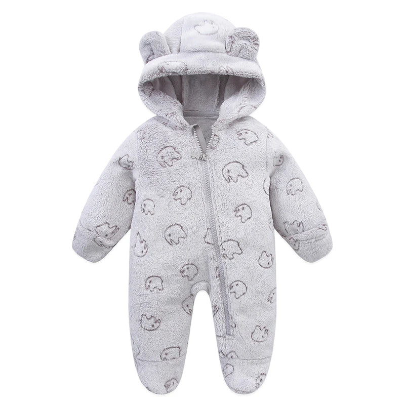 Vêtements doux pour nouveau-né, flanelle, automne hiver, pour bébés garçons et filles, combinaison de dessin animé, body chaud pour bébés de 0 à 12 mois