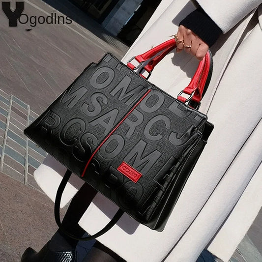 Sacs à bandoulière décontractés en cuir PU pour femmes, sac à main fourre-tout de luxe pour dames, grande capacité, sac initié au voyage