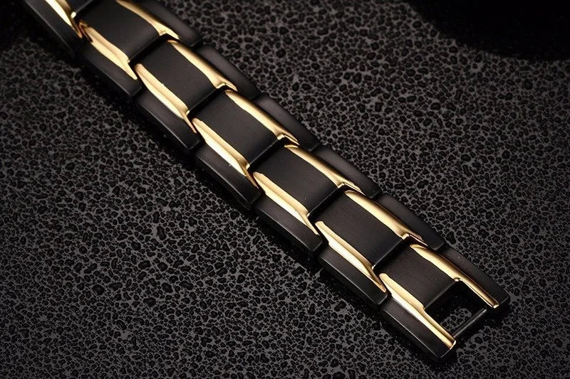 Offre spéciale de luxe mode santé énergie Bracelet hommes en acier inoxydable Bio magnétique Anti-fatigue Anti-rayonnement Bracelets bijoux