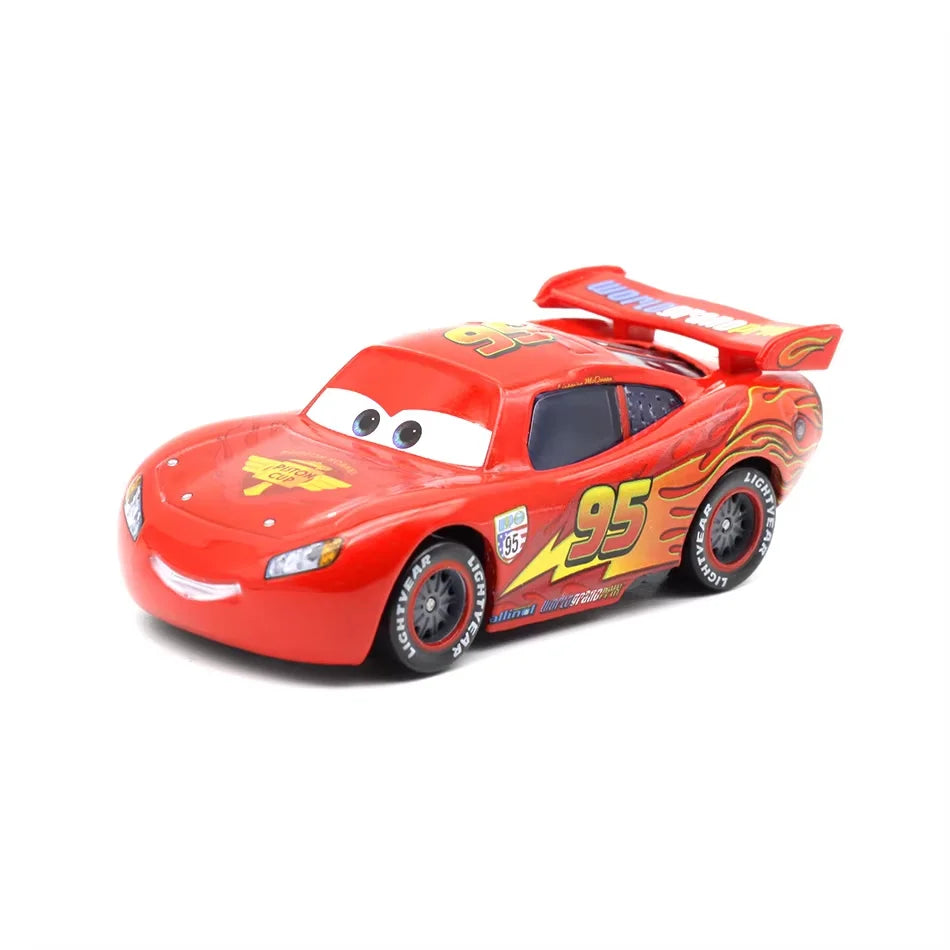 5 pièces Disney Pixar foudre McQueen voitures 1:55 véhicule moulé sous pression carrosserie en métal alliage matériel enfant modèle jouet voiture cadeau d'anniversaire