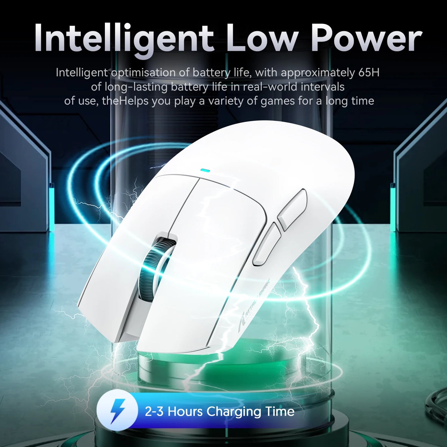 ATTACK SHARK X11 Souris de jeu sans fil légère avec rétroéclairage RVB, jusqu'à 22 K DPI, capteur optique PAW3311, commutateur HUYU
