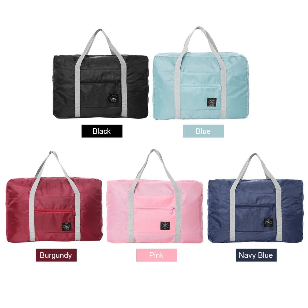Sac de voyage pliant imperméable de couleur unie, sac à bagages léger de grande capacité