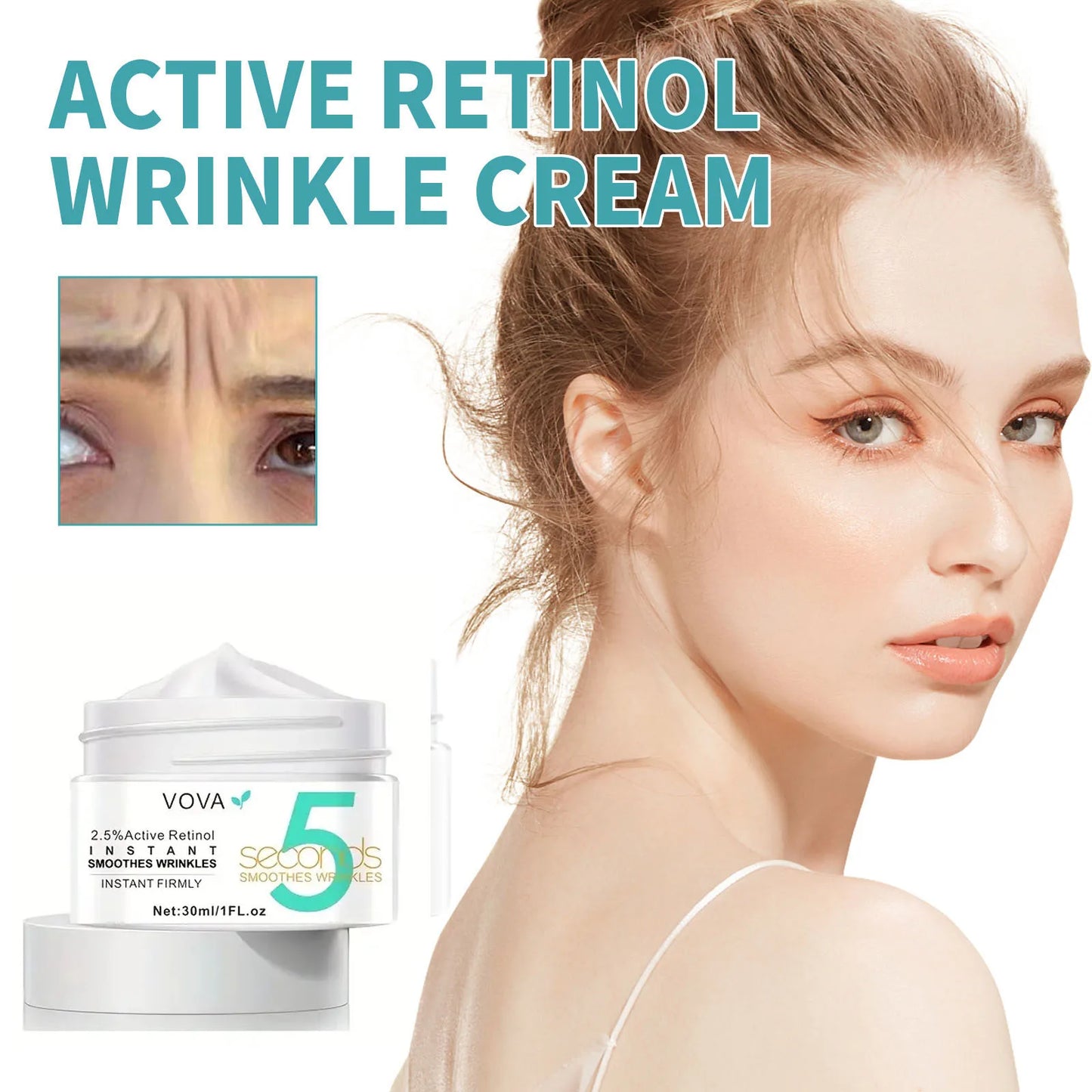 Crème pour le visage en 5 secondes, lisse, raffermissante, élimine les yeux gonflés, Anti-vieillissement, Lifting ferme, hydratant, élimine les ridules, soins pour la peau