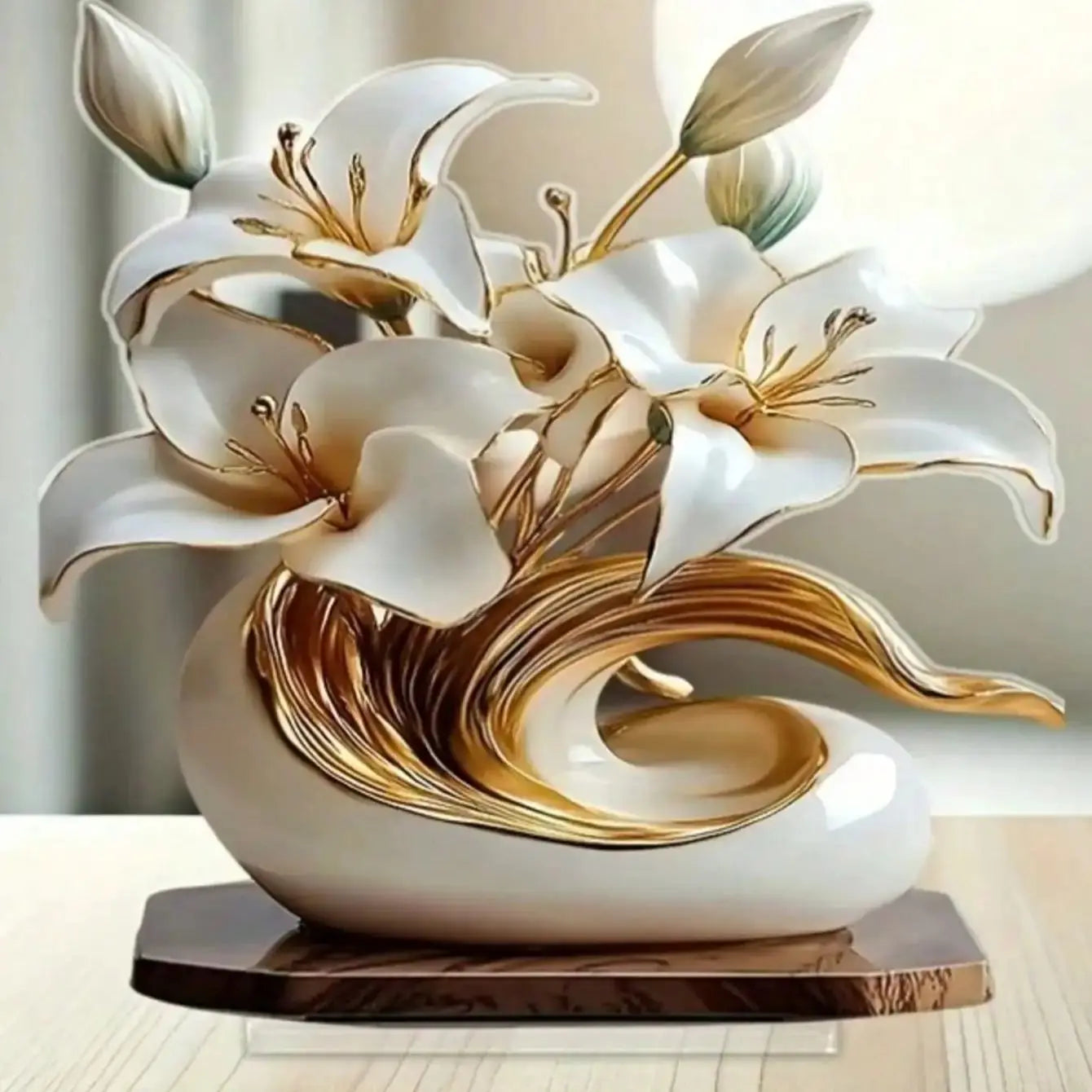 Décoration florale de Table, Plaque de bureau, adaptée à la décoration du salon, de la chambre à coucher, d'étude et du bureau, 1 pièce