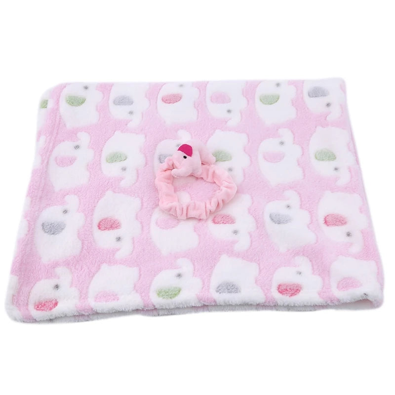 Couverture de dessin animé éléphant mignon pour bébé, produits pour bébé, nouveau-né, climatisation, lieux de couette, oreiller en velours, couette, utilisation pour les touristes